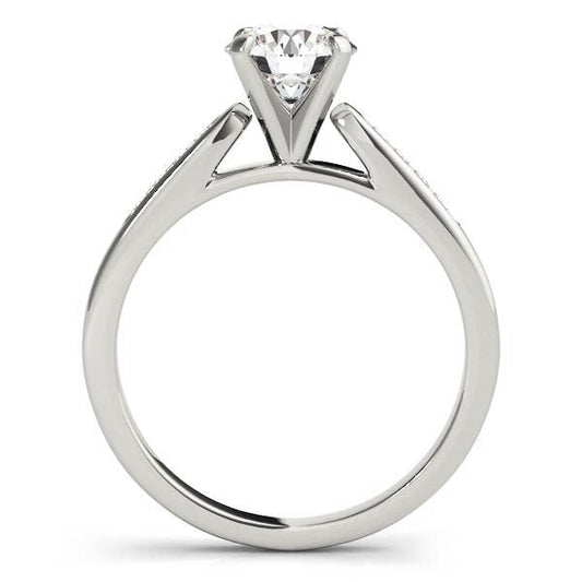 14k White Gold Single Row Diamond Engagement Ring (1 cttw) — photo 2 of 4