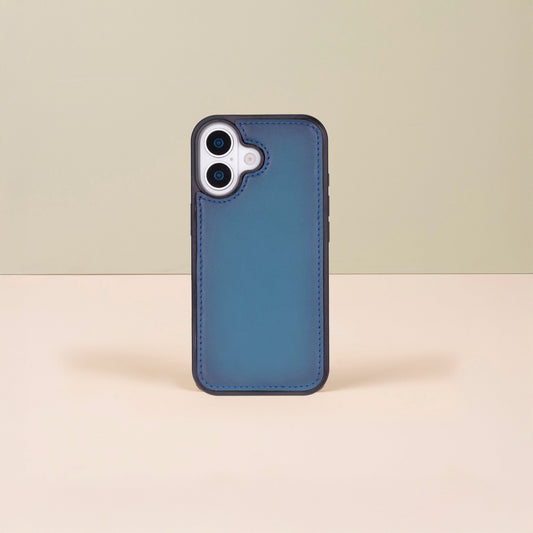 Leathere iPhone 17 Wallet Case – Blue - New York