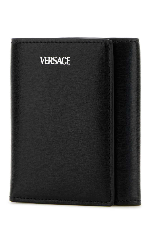 VERSACE Trifold Mini Leather Wallet