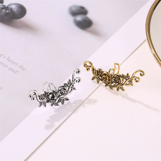 Women's Vintage Engraving Simple Bone Temperament Alloy Ear Clip