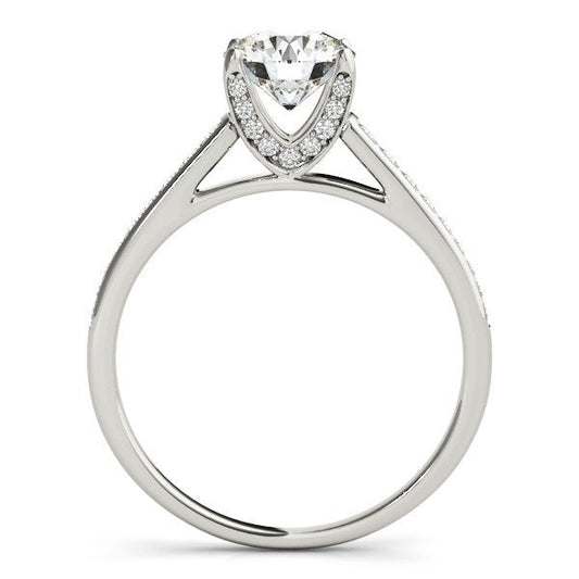 14k White Gold Diamond Engagement Ring With Cathedral Design (1 1/3 cttw) — photo 2 of 4