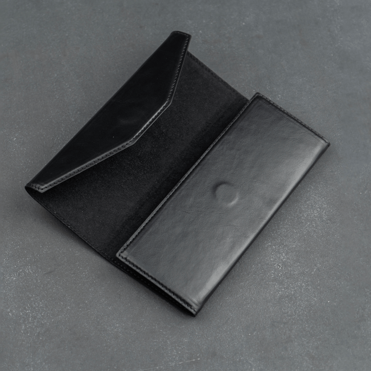 Luxury Leather Sunglasses Case - Black - Louisville