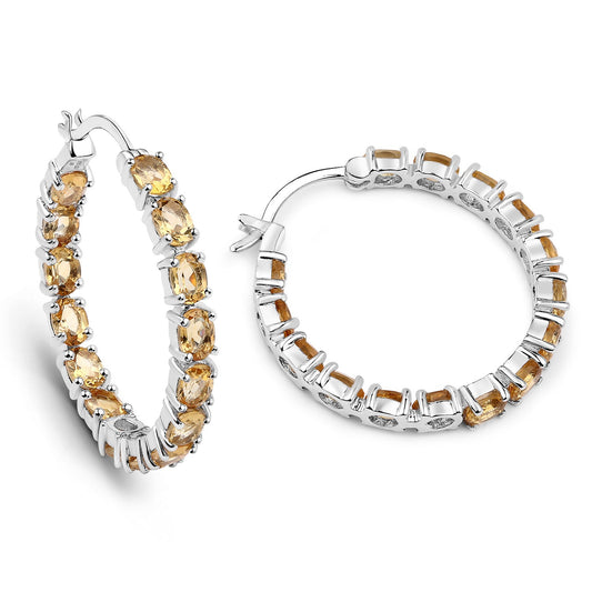 4.80 Carat Genuine Citrine .925 Sterling Silver Earrings — photo 2 of 6