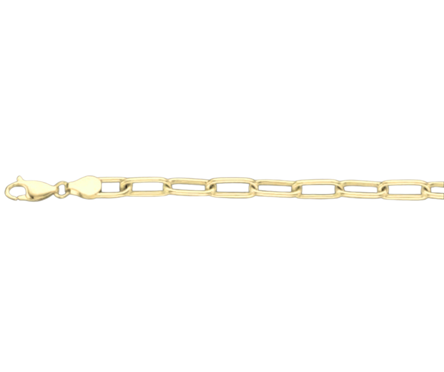 Paperclip Solid White/Yellow/Rose Gold Handmade Bracelet , 6mm, 6.5-10 Inch