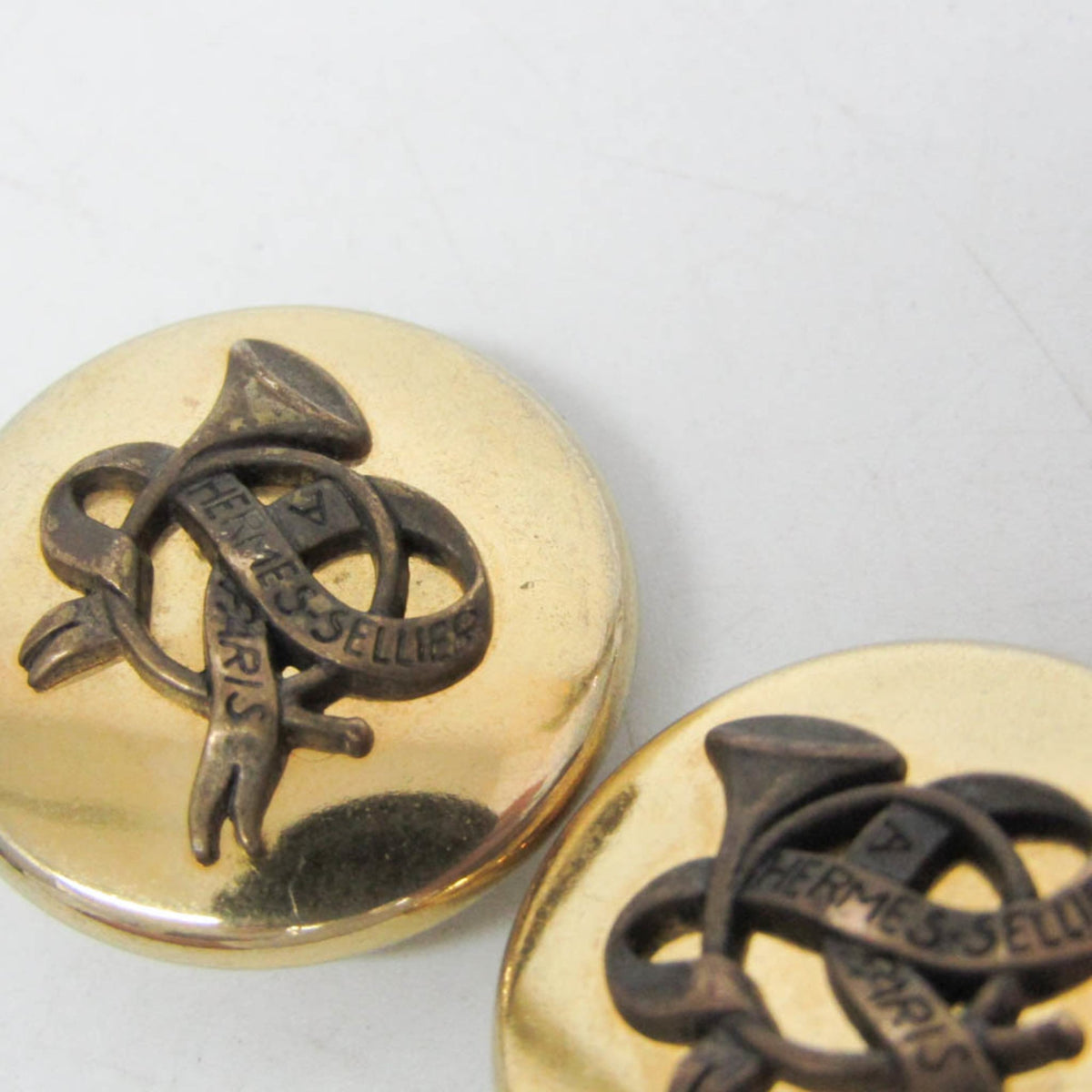 Hermes Horn Ribbon · Clip Earrings