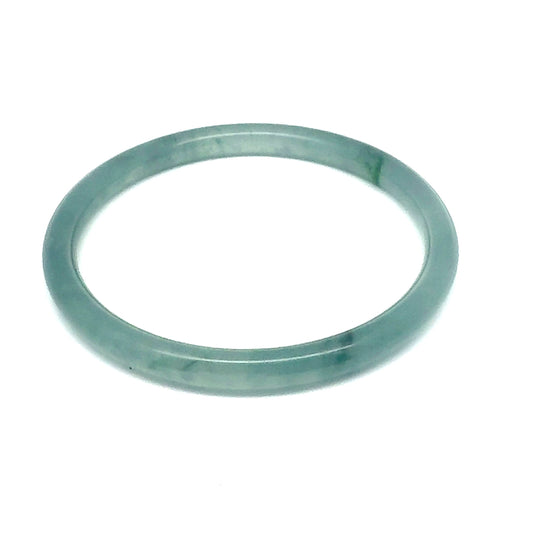 57.5 mm Princesa Blue Guatemalan Jadeite Thin Full-Round Hololith Bangle