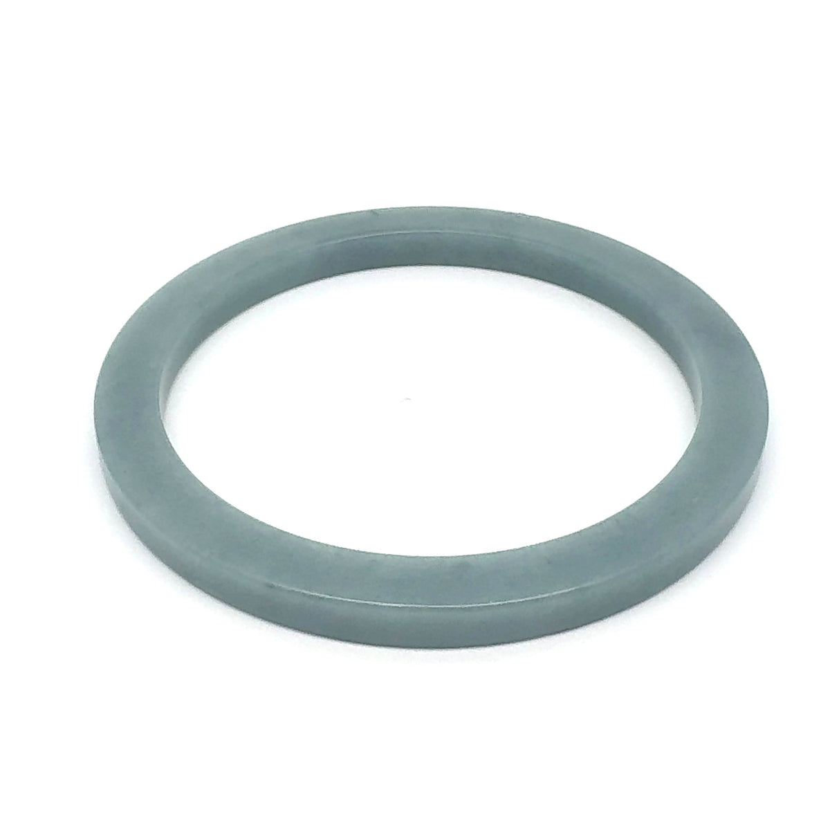 59.5 mm Solid Celestial Blue Guatemalan Jadeite Square-Edge Bangle