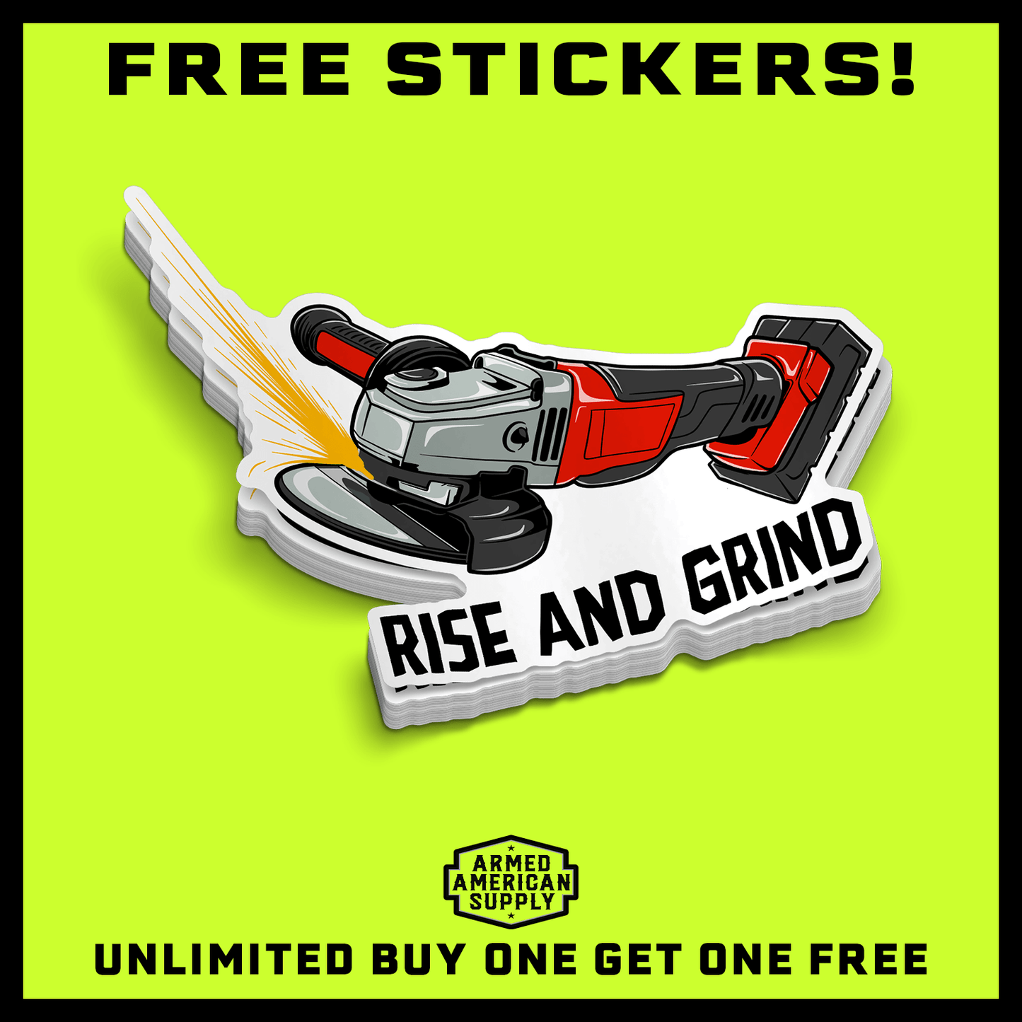 Rise and Grind - Hard Hat Decal — photo 2 of 2