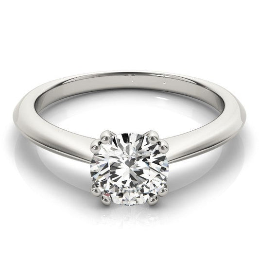 14k White Gold Double Prong Set Solitaire Diamond Engagement Ring (1 cttw) — photo 2 of 8