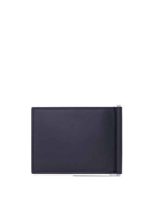 SAINT LAURENT Mini Leather Bill Clip Wallet