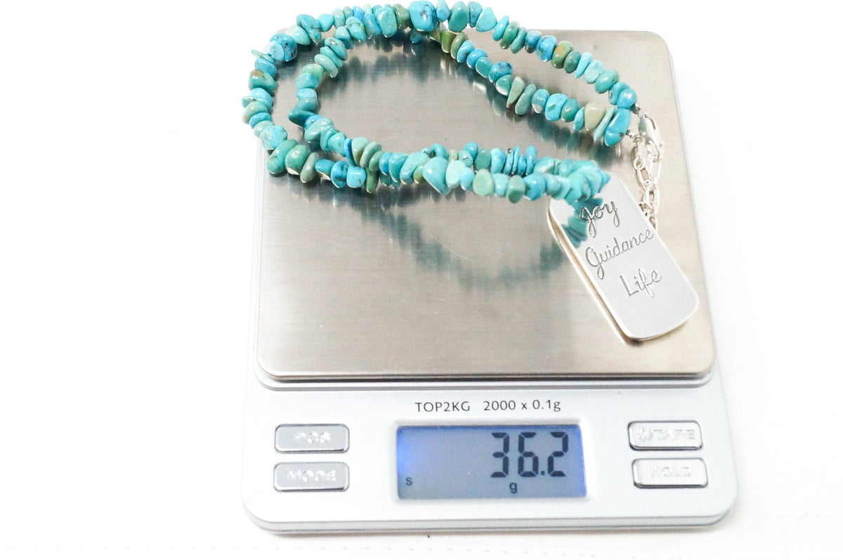 Vintage Designer Carolyn Pollack Relios Turquoise Bead Sterling Silver Necklace