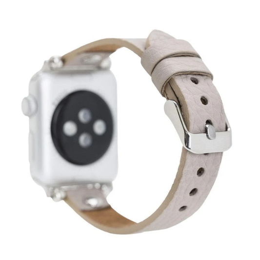 Apple Watch Light Grey Leather Strap - Detroit
