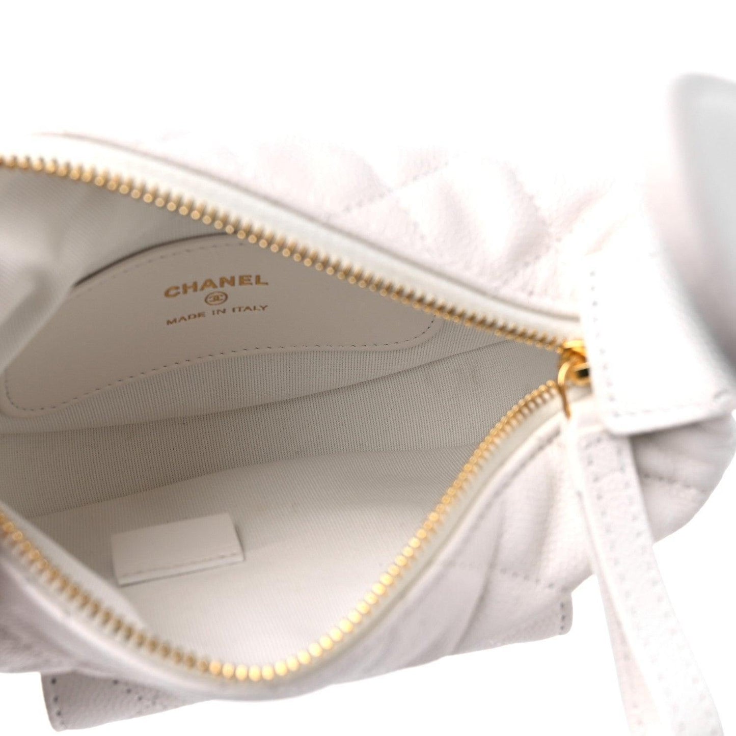 Chanel Caviar Quilted Polly Pocket Pouch Hobo