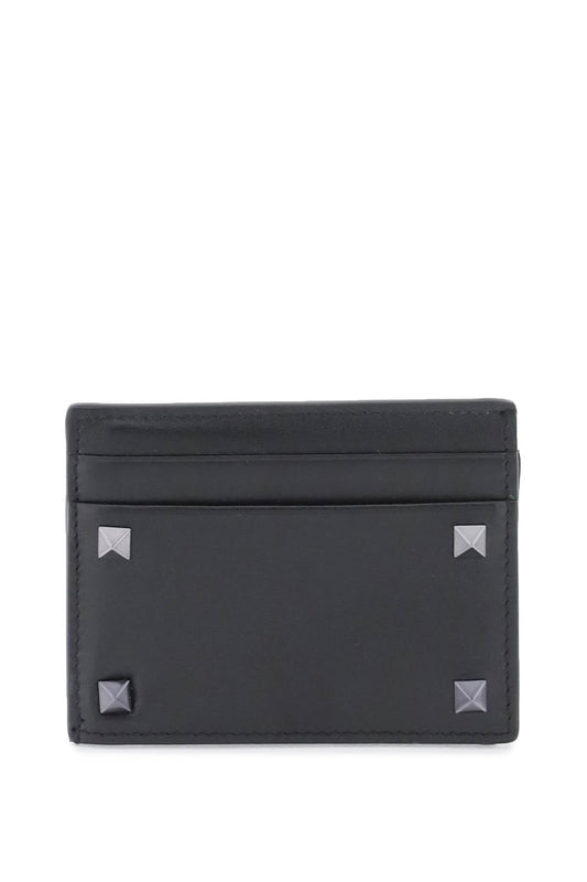 VALENTINO GARAVANI Mini Leather Rockstud Card Holder