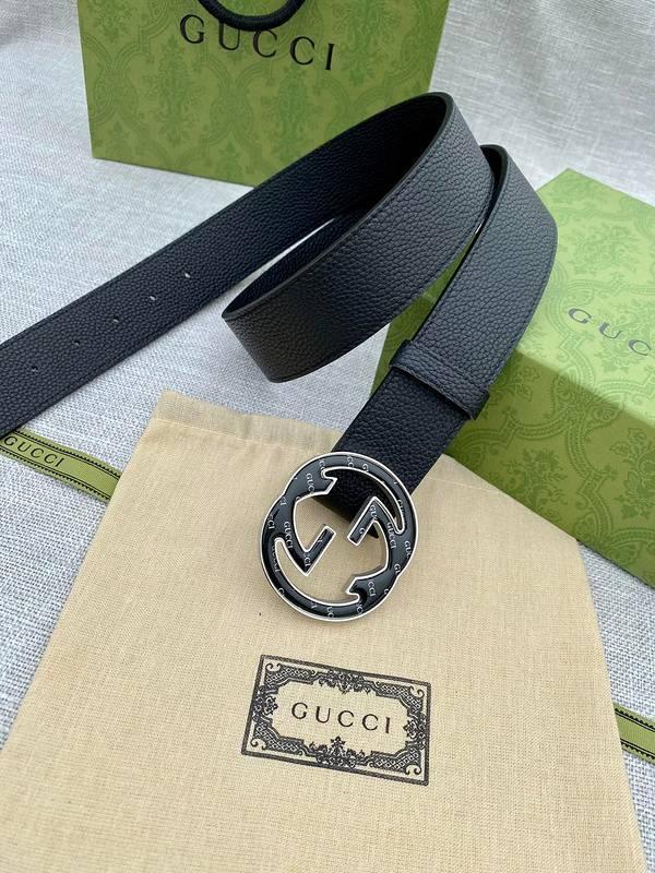 GUCCI Embellished coated-canvas and leather belt 'Black'