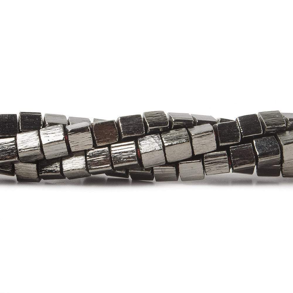4mm Brushed Cube Beads