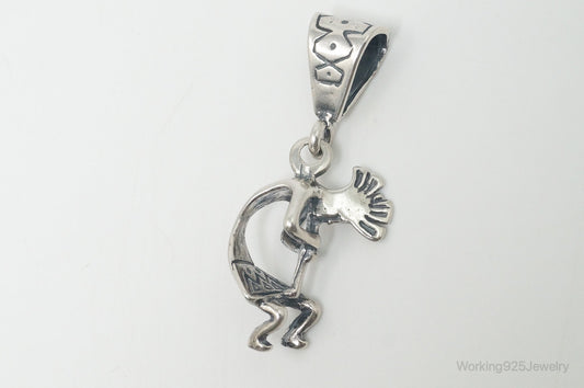 Vintage Native American Dancing Kokopelli Sterling Silver Pendant — photo 2 of 8