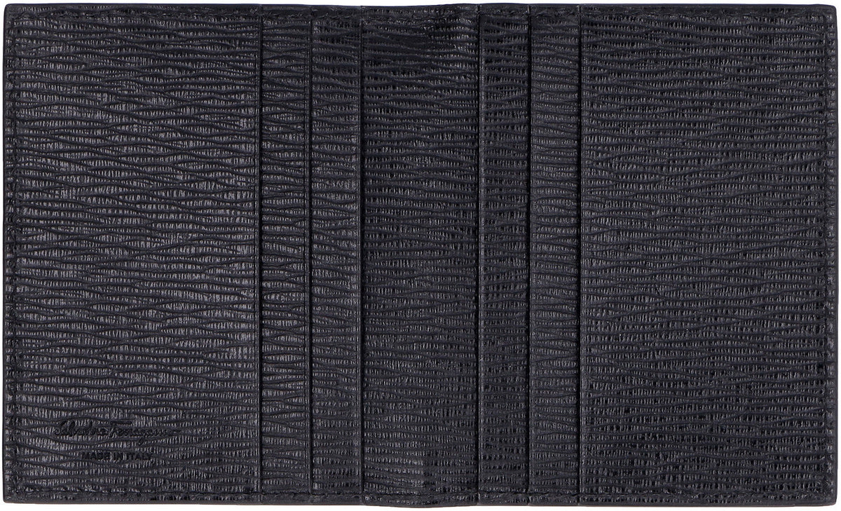 Ferragamo Leather Card Holder with Gancini Hook - 8cm x 10cm