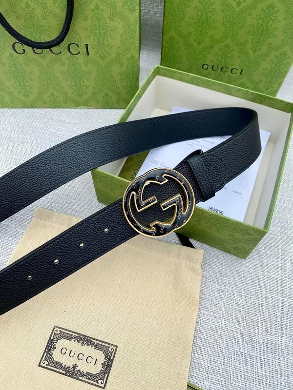 GUCCI Embellished coated-canvas and leather belt 'Black'
