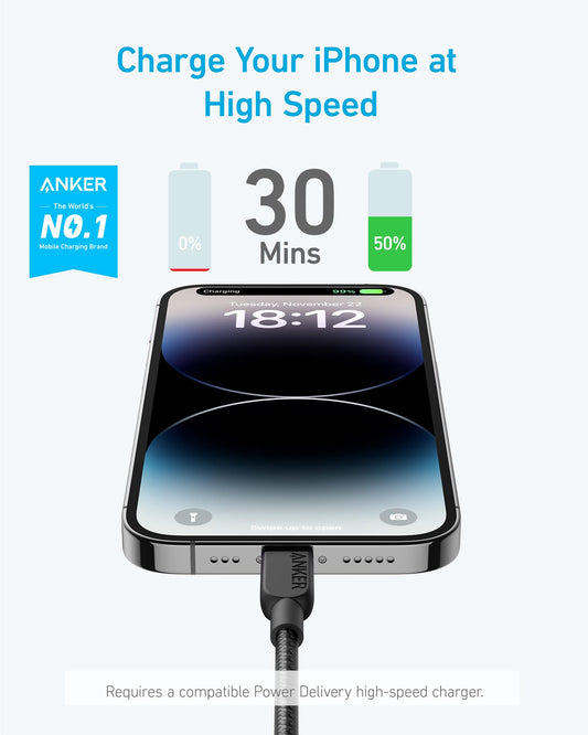 Anker <b>310</b> USB-C to Lightning Cable (6 ft, 2-Pack) — photo 2 of 4