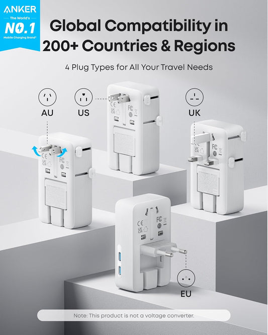 Anker Nano Travel Adapter (5-in-1, 20W, 1-Pack) — photo 2 of 10