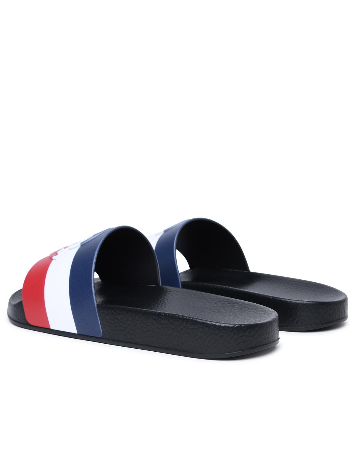 Moncler 'Basile' Black Rubber Slippers