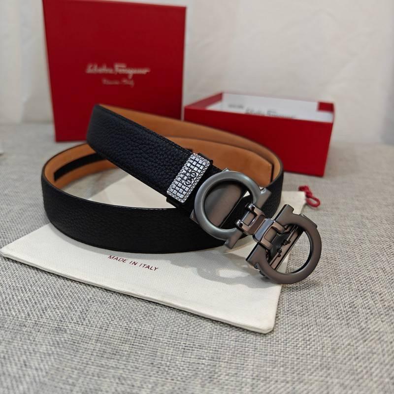 Salvatore Ferragamo Gancini Men's Belt 'Black'