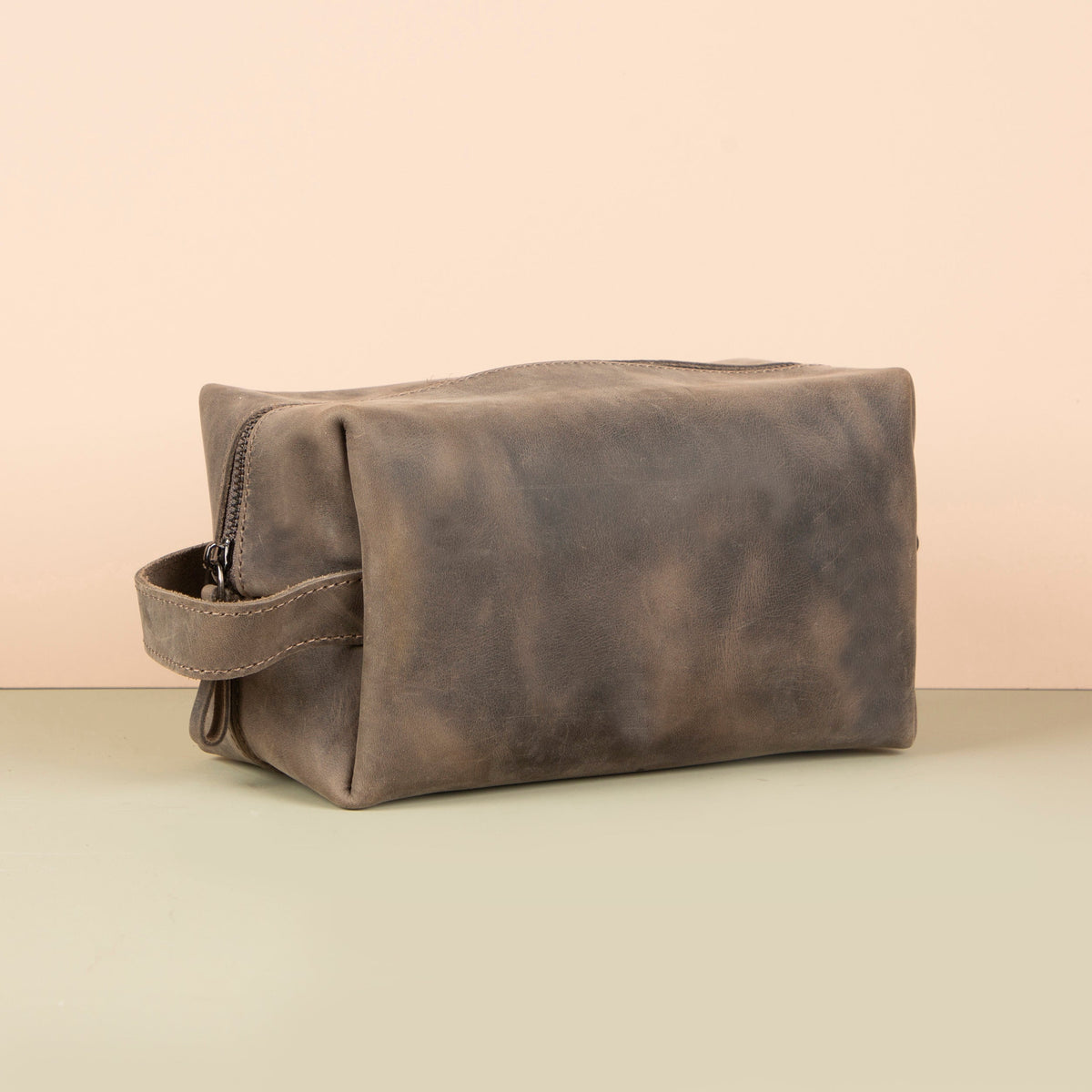 Handmade Leather Makeup Bag - Brown- Minneapolis