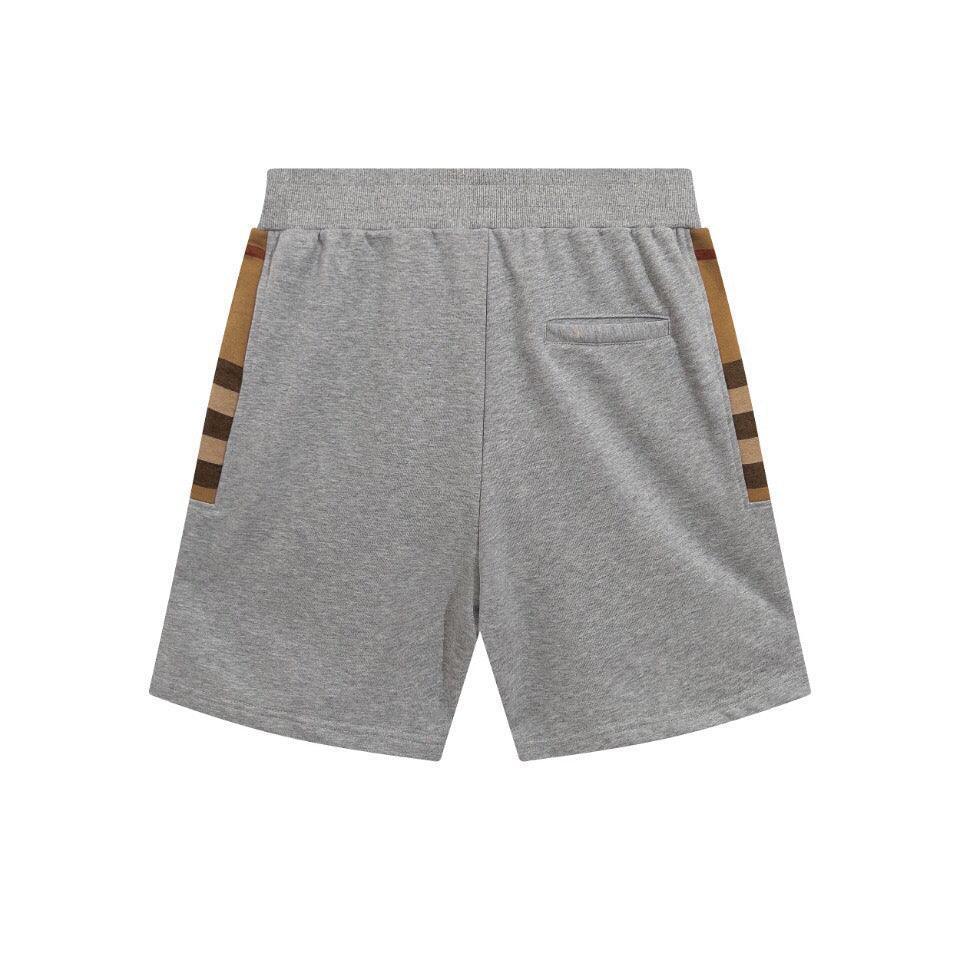 Burberry Men's Striped Cotton Knit Basketball Shorts 'Grey'