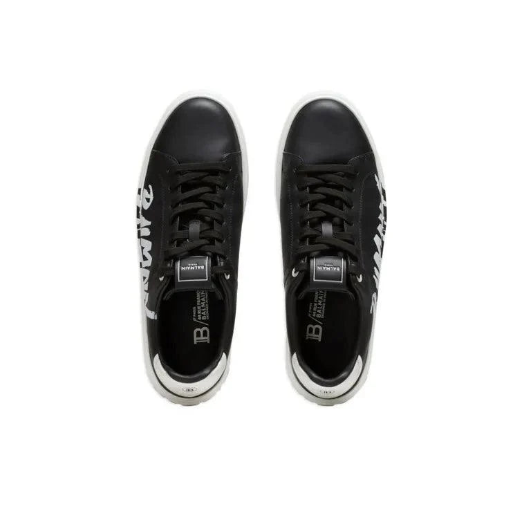 BALMAIN B Court Low-Top Sneakers 'Black/White'