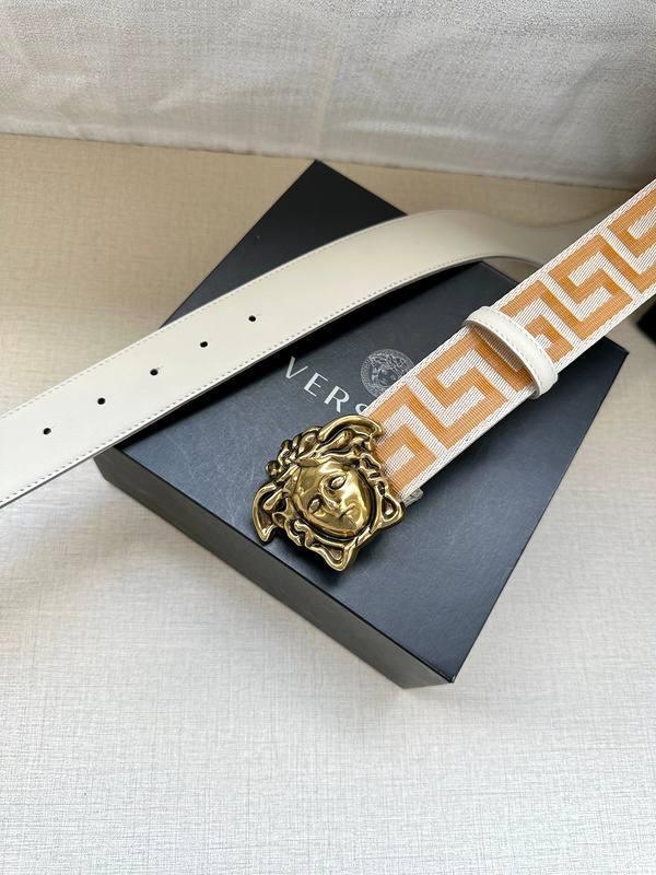 VERSACE La Medusa La Greca Belt 'Beige/White'