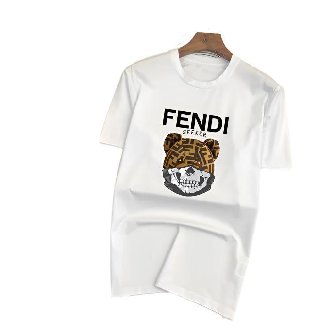 Fendi T-Shirt Head Bear without Collar 'White'