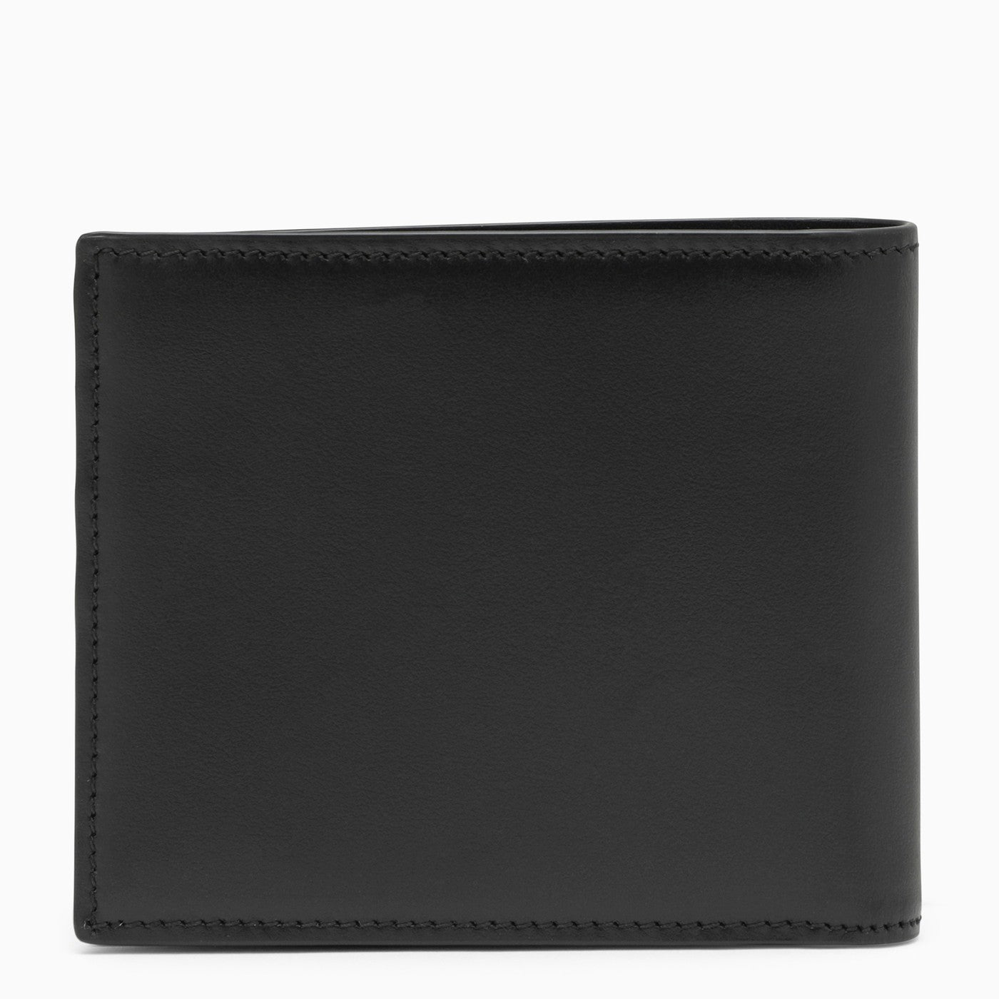 Dolce&Gabbana Black Leather Bi Fold Wallet With Logo