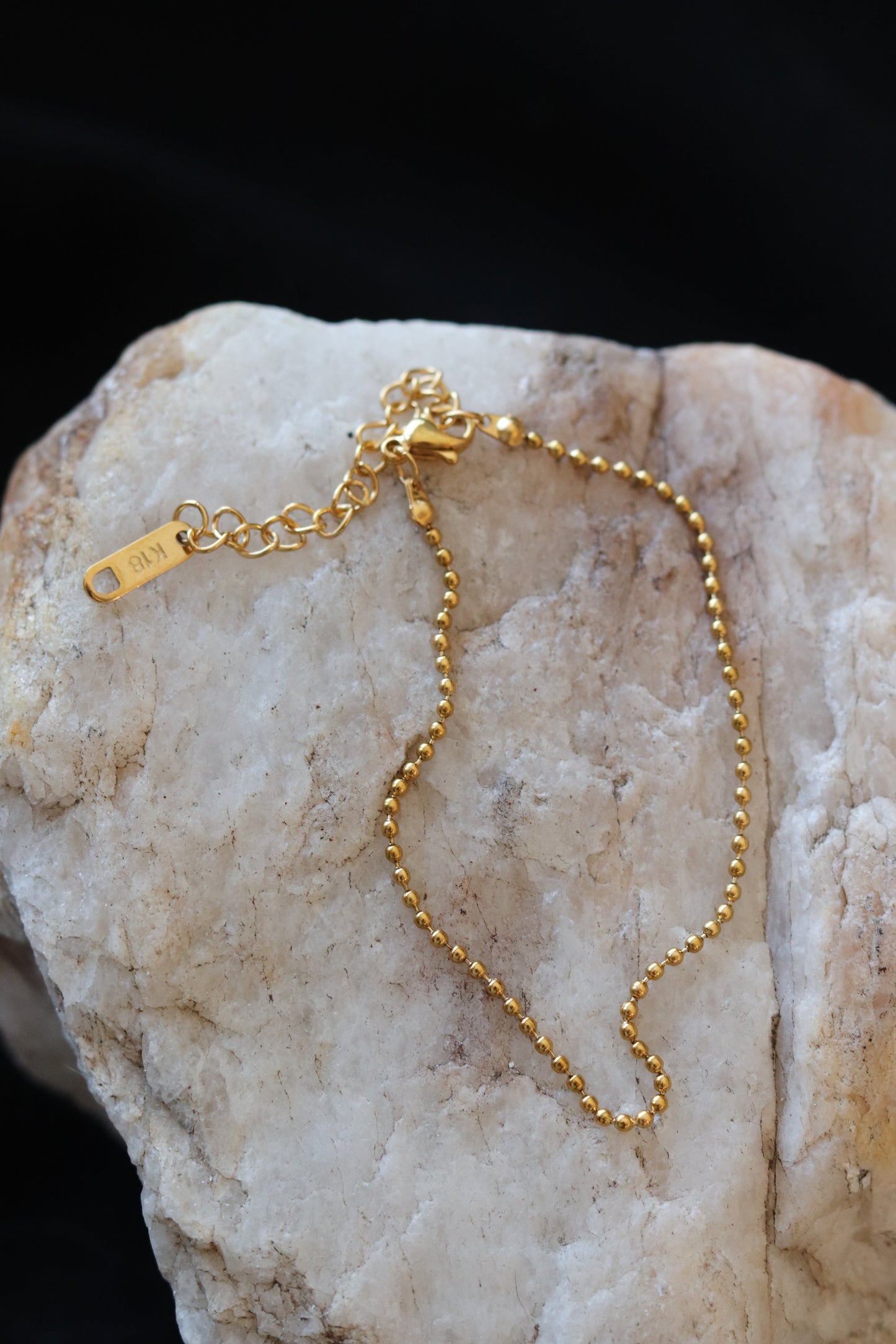 Waterproof Gold & Silver Beaded Bracelet | Stacking Chain