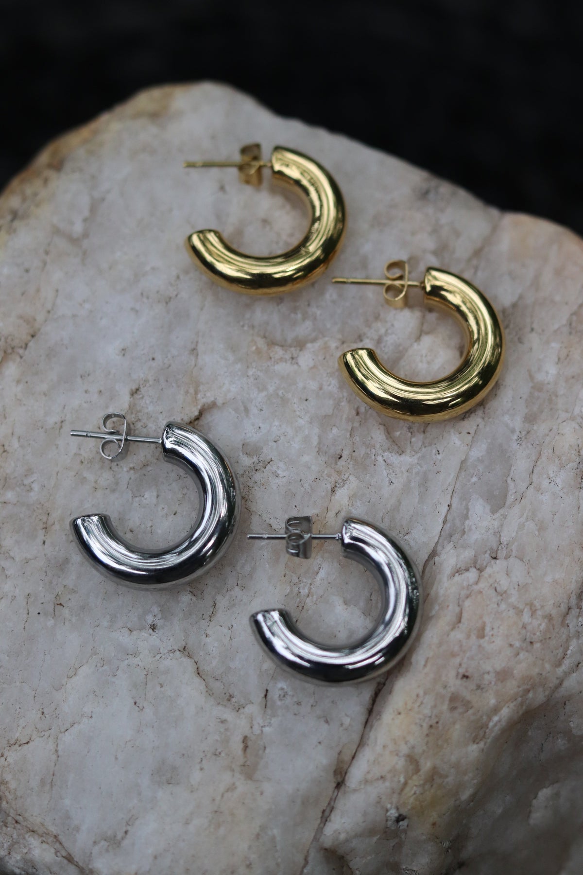 Mini Audrey Hoop Earrings - Gold