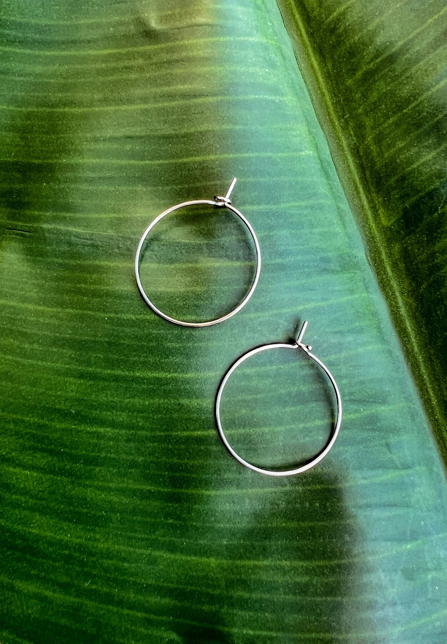 Dainty Silver Hoop