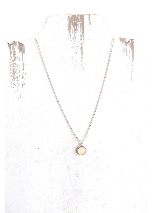 Angie Necklace - Silver Bone