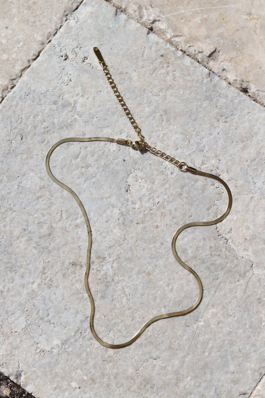 Short Snake Chain Necklace - Water Resistant