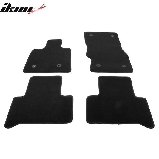 2018-2025 Alfa Romeo Stelvio Black Front Rear Floor Mats Nylon 4PCS — photo 2 of 10