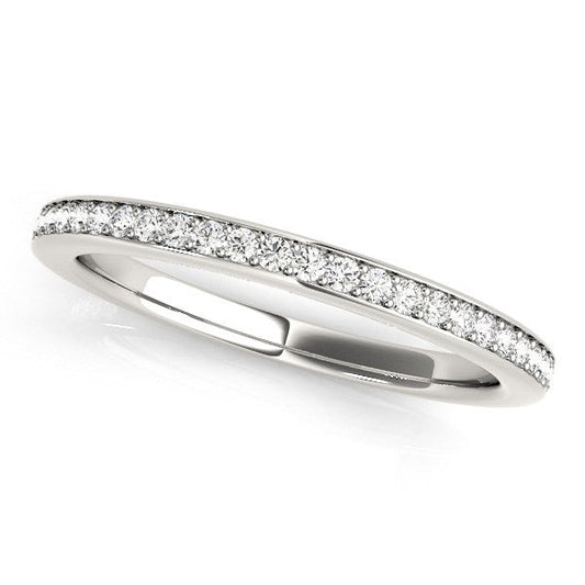 14k White Gold Simple Diamond Wedding Ring (1/4 cttw) — photo 2 of 2