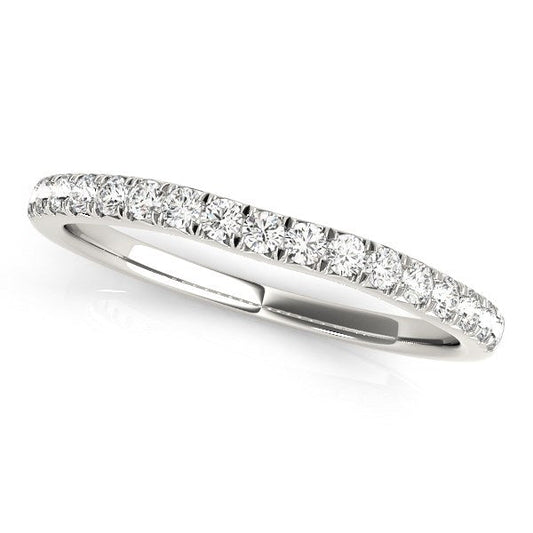 14k White Gold Curved Style Diamond Wedding Ring (1/3 cttw) — photo 2 of 2