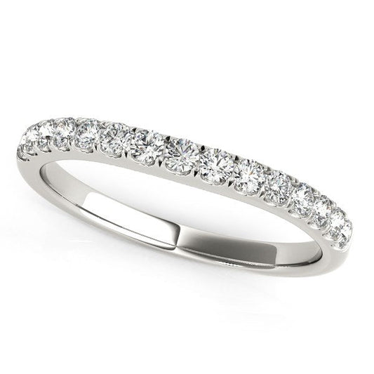 14k White Gold Pave Set Style Diamond Wedding Band (1/4 cttw) — photo 2 of 2