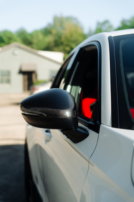 OLM Full Replacement Carbon Fiber Mirror Covers w/Turn Signal - 2022+ Honda Civic / Type R / 2023+ Acura Integra — photo 2 of 4