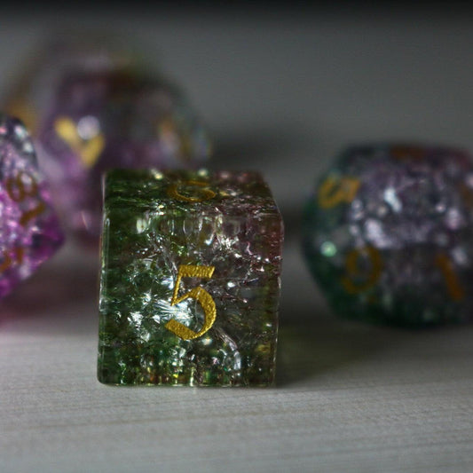 Juego de dados de rol DND Dark Nox Forge Fire Glass