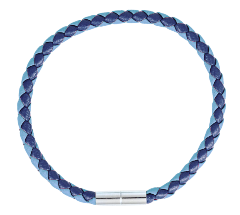 Braided Bracelet - Double Blue