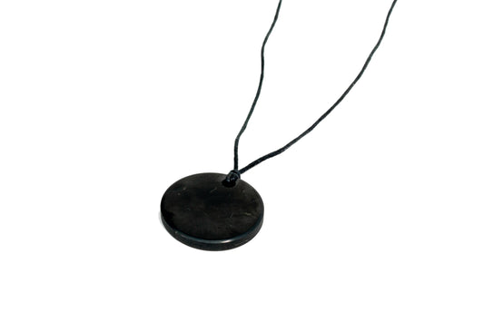 Shungite Round Pendant for EMF Protection (Ships From USA!)