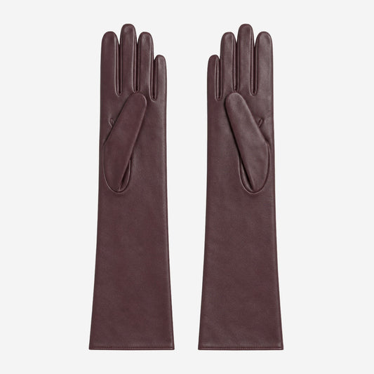 Leonora (dark brown) - Italian "8 button length" cashmere lined leather gloves — photo 2 of 10