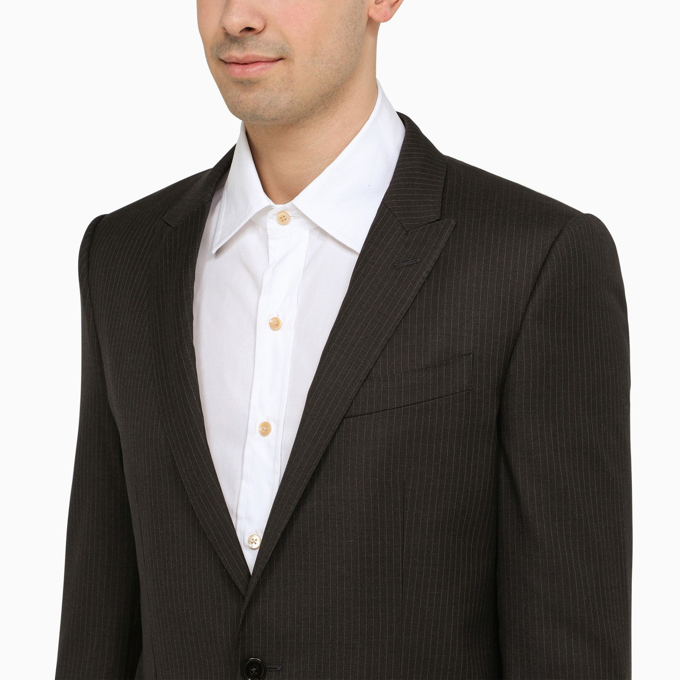 Dolce&Gabbana Dark Grey Single Breasted Pinstripe Jacket