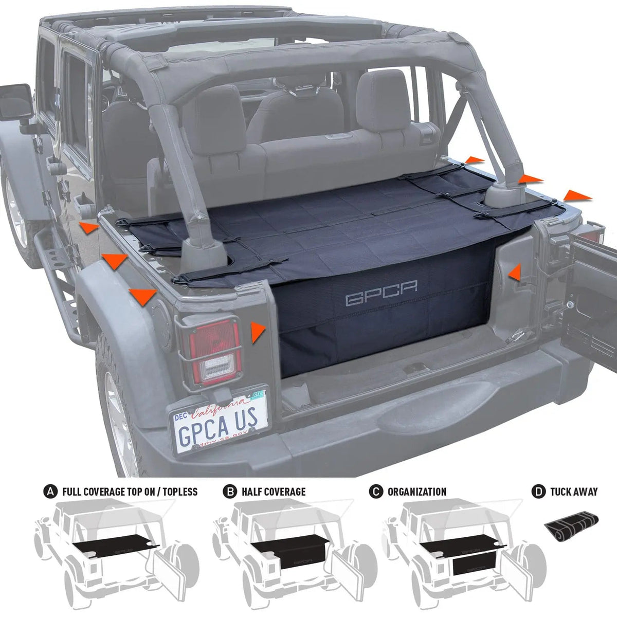 Jeep Wrangler JK 4DR Cargo Cover PRO (2007–2018)