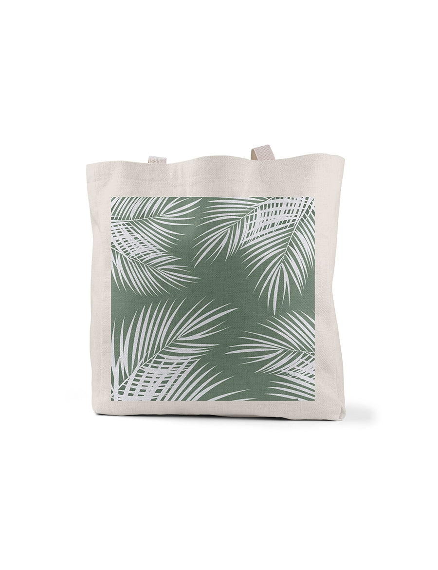 Green Palm Tote Bag, College Student Gift, Mother's Day Gift,Christmas Gift